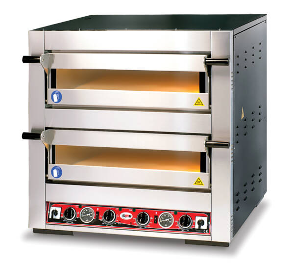 GMG - Pizzaofen PS44 DE - elektrisch - 4+4x Ø30cm | 10kW | 400V - Edelstahl 2 Backkammern